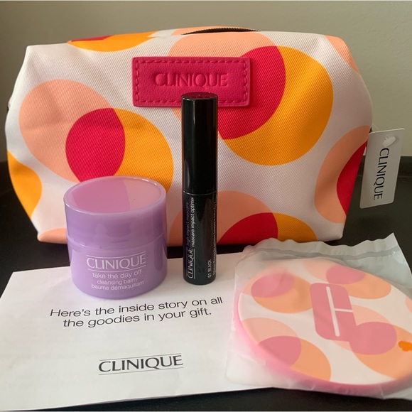 Clinique Other - Clinique Gift Set with Pouch mascara makeup balm mirror